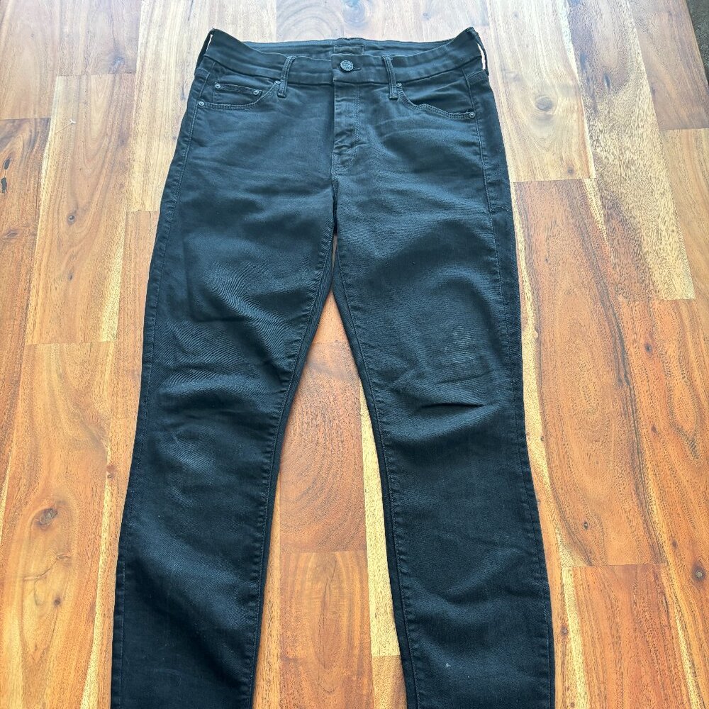 MOTHER Looker Skinny Jeans Black Mid Rise - Size 27